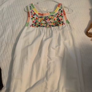 J crew factory embroidered linen shift dress